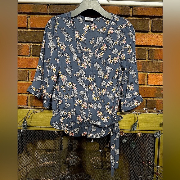 Sienna Sky Tops - 🛍️ blue with multi color floral print top with new condition never worn.